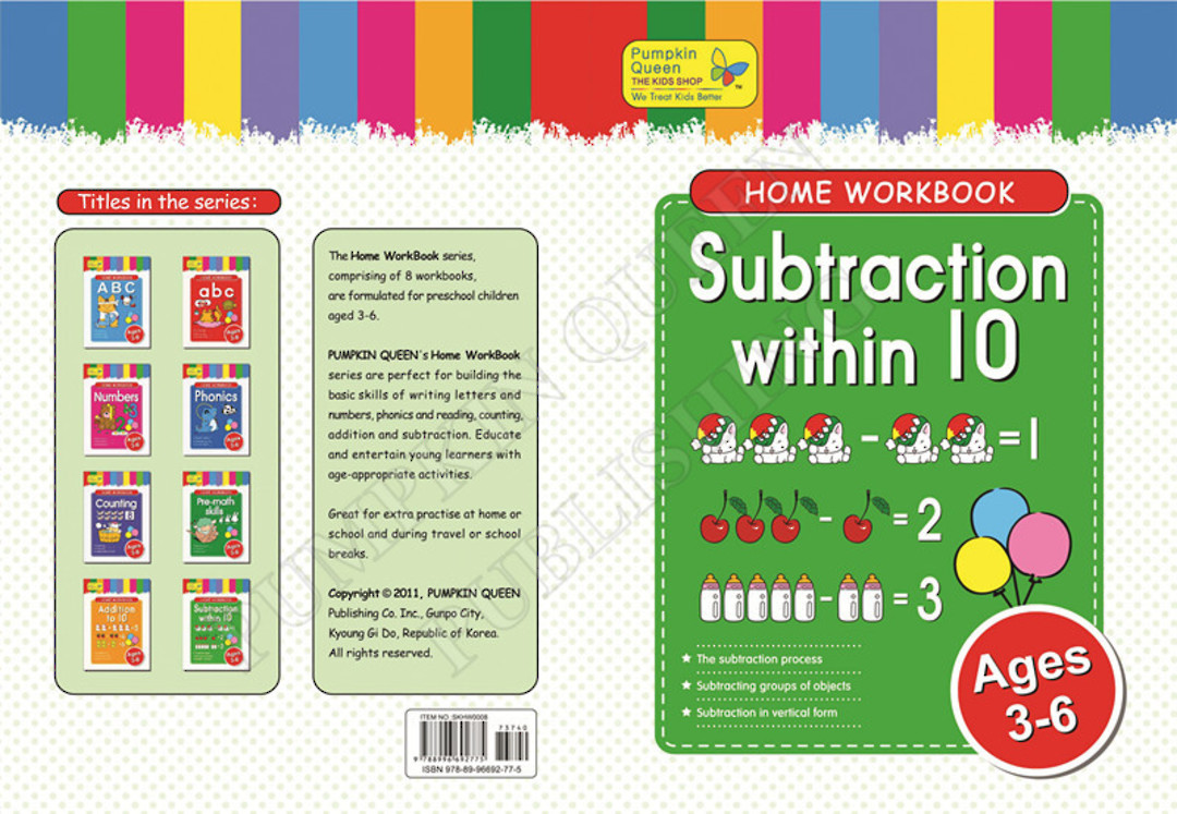 Home Workbook - Subtraction Within 10 image 0